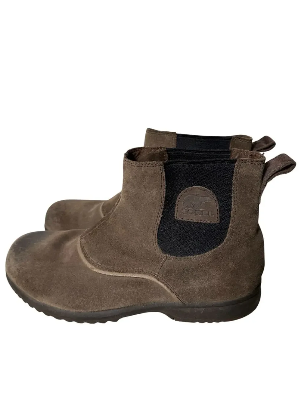 Sorel Men’s 10 Greely Waterproof Brown Suede Chelsea Boots Gorpcore Great Tread